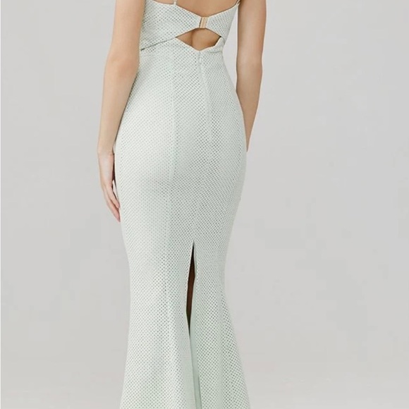 Significant Other Crochet Lace-up mint green maxi dress from Revolve size 8 - Picture 2 of 7